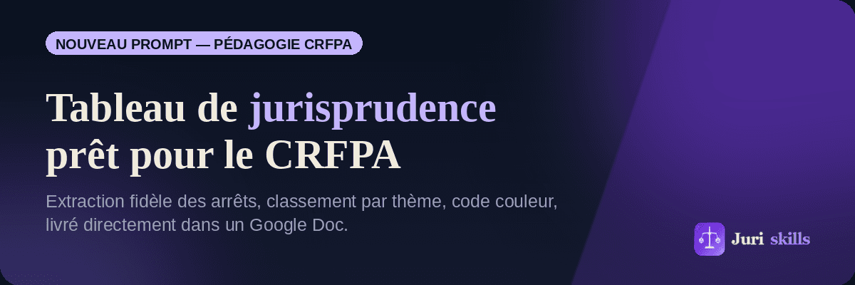 Tableau de jurisprudences - LE MEILLEUR